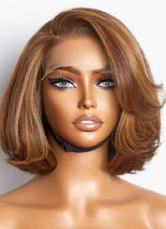 Brown bouncy Wig