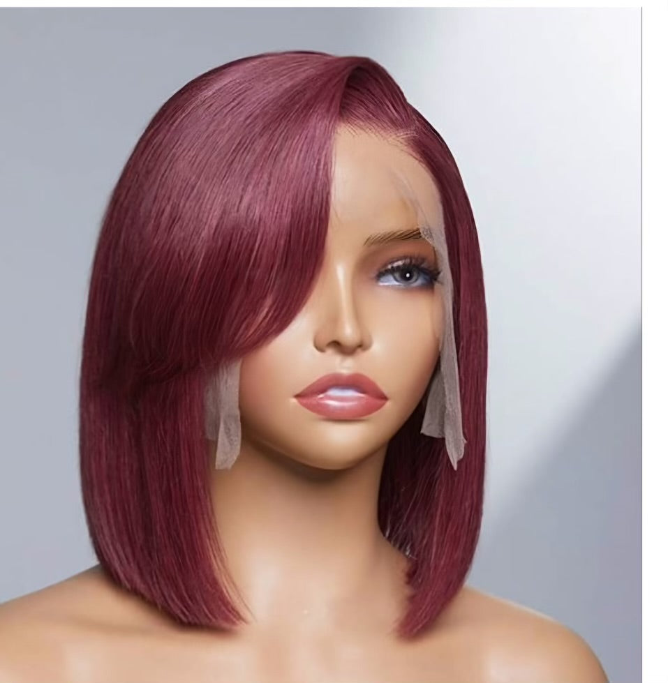 Short Bob Wig Burgundy